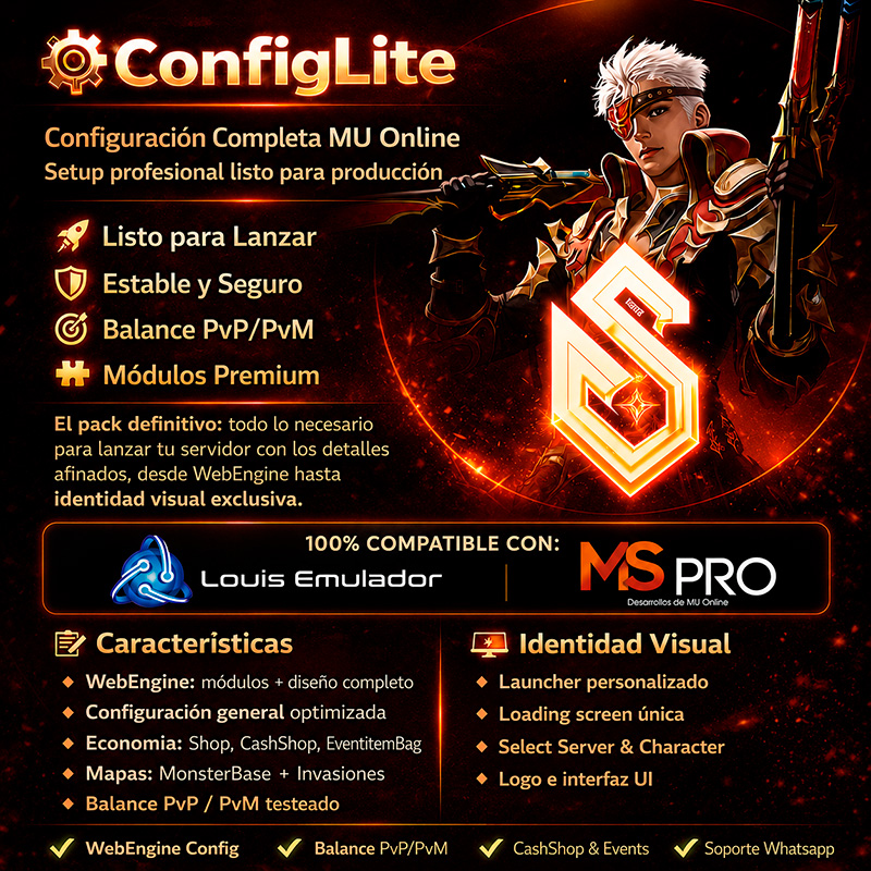 ConfigLite MSPro Louis– Configuración Completa