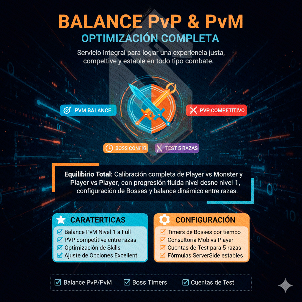 Balance PvP & PvM 5 Razas- Optimización Completa / Full Optimization