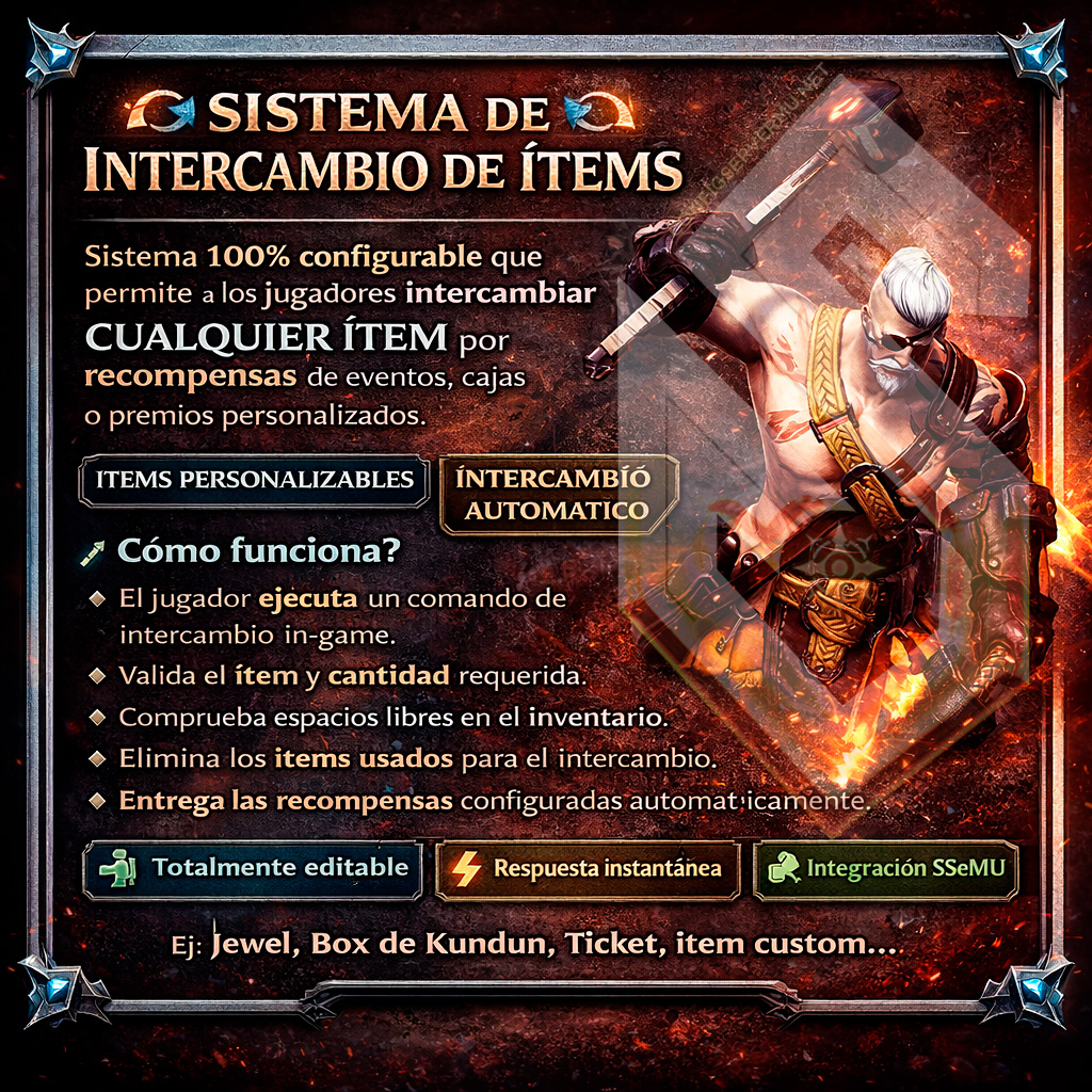 SISTEMA DE INTERCAMBIO DE ÍTEMS