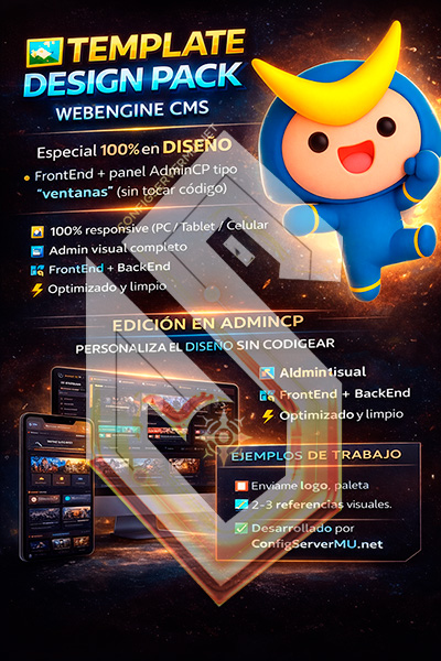 Template Design Pack WebEngine CMS