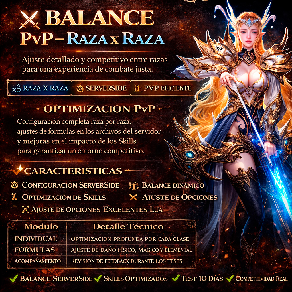 Balance PvP 7 Razas - Configuración Avanzada / Advanced PvP Balance