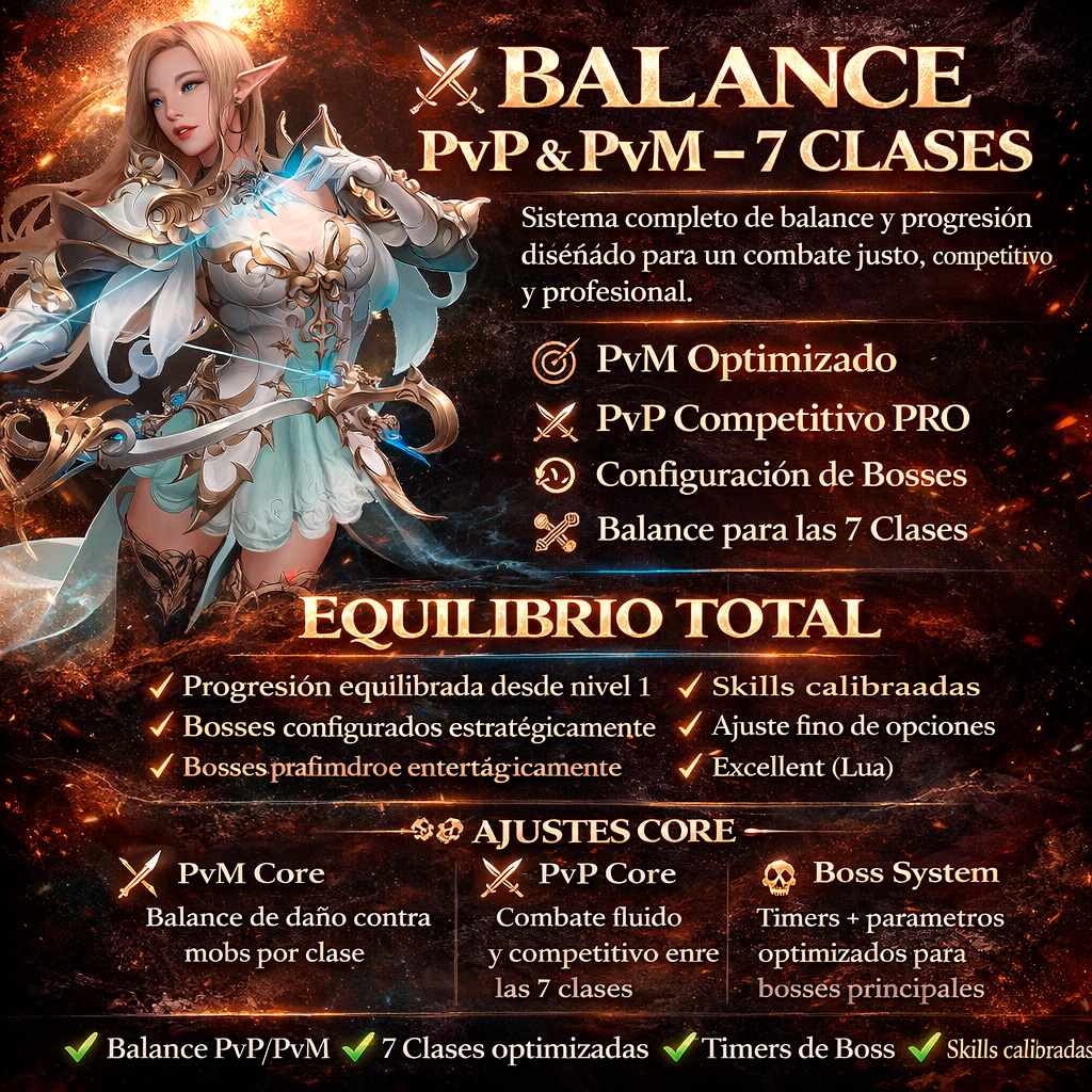 Balance PvP &amp; PvM 7 Razas- Optimización Completa / Full Optimization
